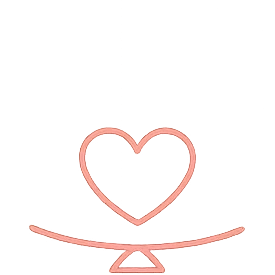 Pictogramme : cœur en équilibre